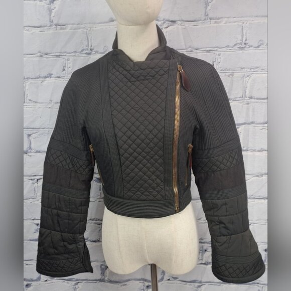 BurberryWomen's Jacket Coat Brown Quilted vintage 90s Y2K Italy 40 EU / 6 US